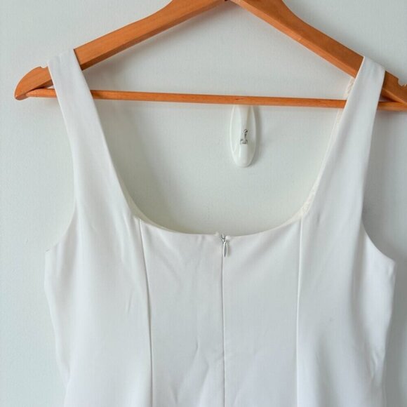 Zara Sleeveless Square Neck Flared Skirt Long Dress NWT White Size Small - Picture 10 of 12
